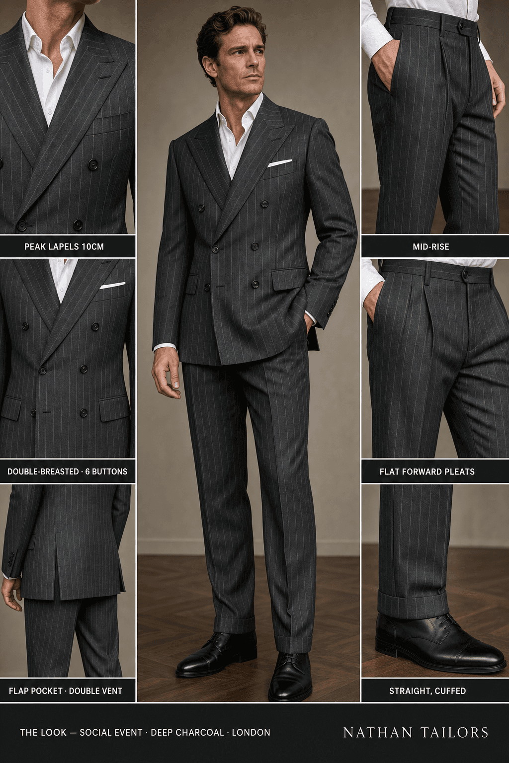 deep charcoal chalk_stripe double-breasted bespoke suit — custom tailored by Nathan Tailors, the Hoi An custom tailor