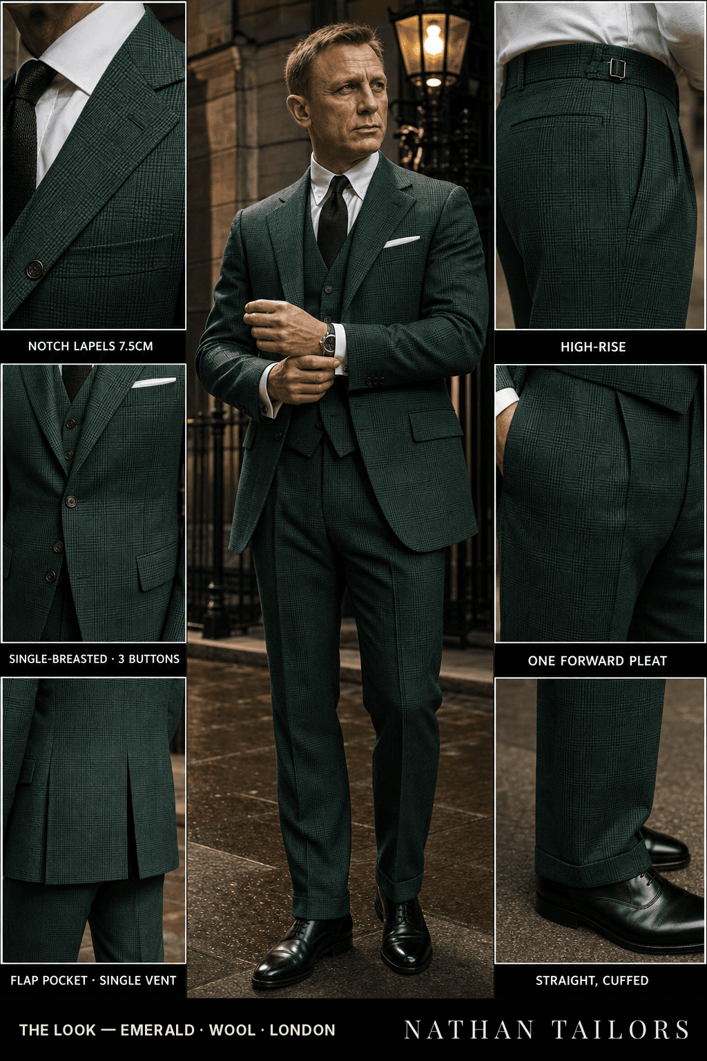emerald glen_plaid single-breasted bespoke suit — custom tailored by Nathan Tailors, the Hoi An custom tailor