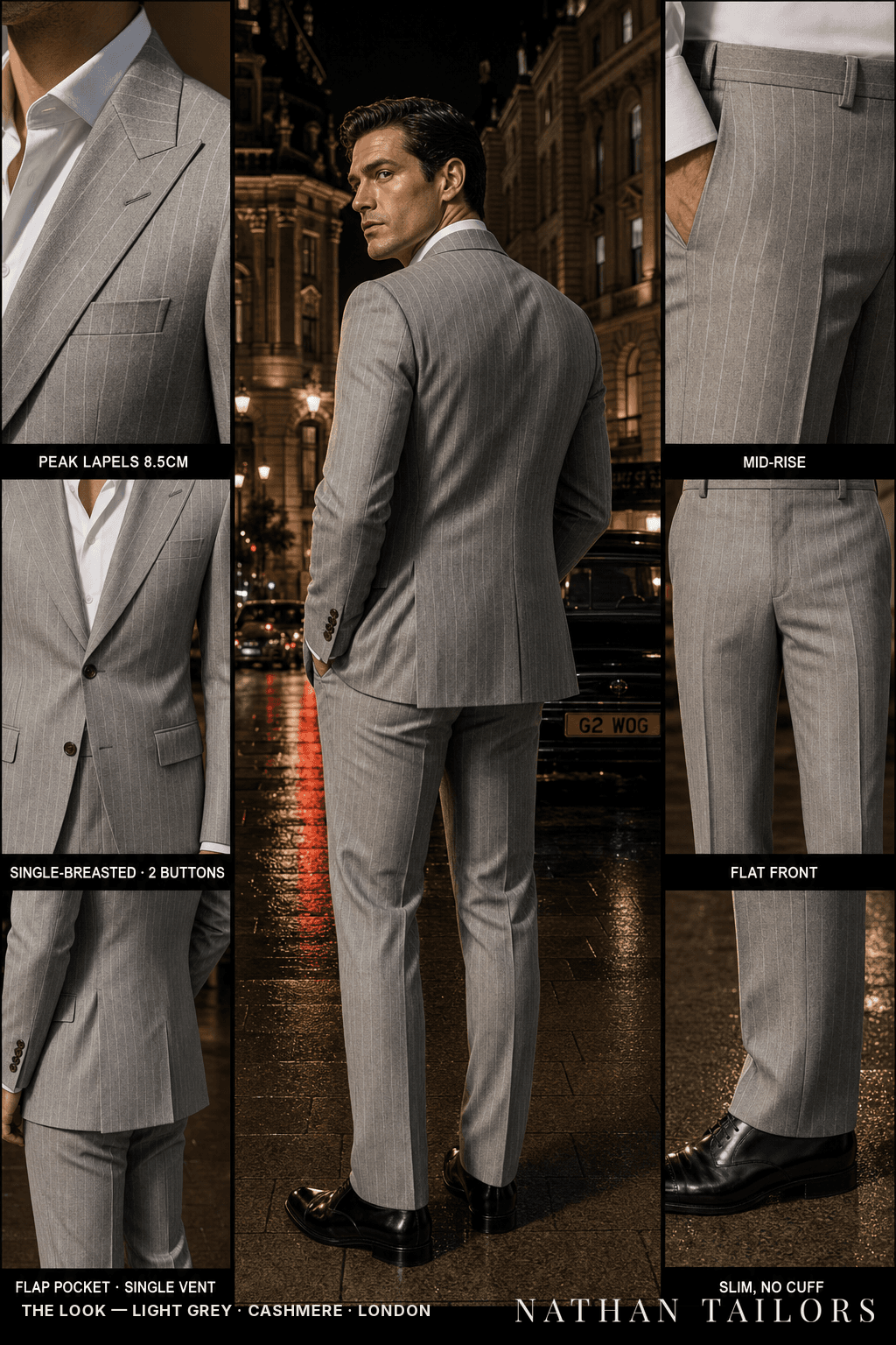 light grey chalk_stripe single-breasted bespoke suit — custom tailored by Nathan Tailors, the Hoi An custom tailor