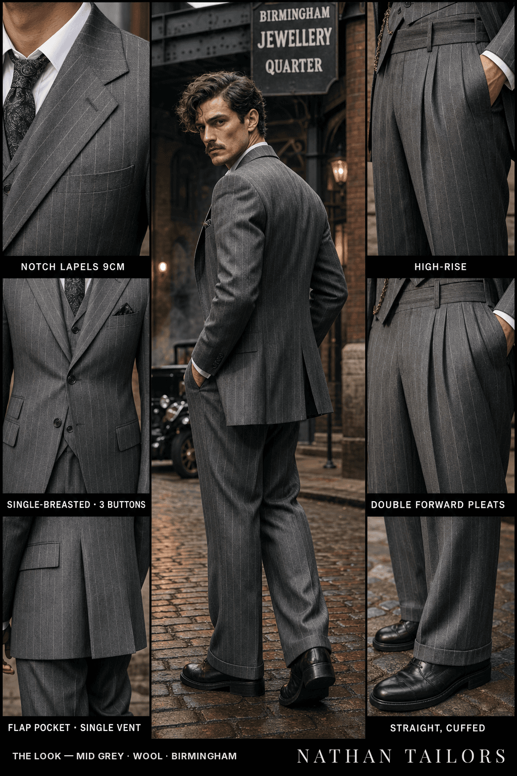 mid grey chalk_stripe single-breasted bespoke suit — custom tailored by Nathan Tailors, the Hoi An custom tailor