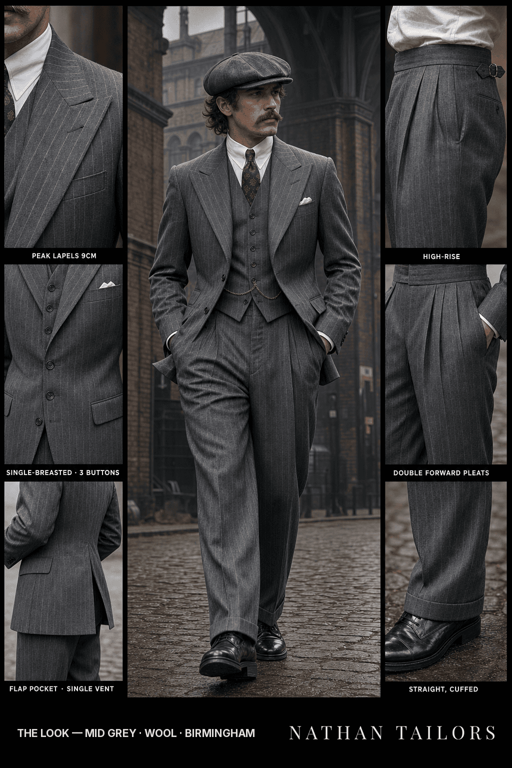 mid grey chalk_stripe single-breasted bespoke suit — custom tailored by Nathan Tailors, the Hoi An custom tailor