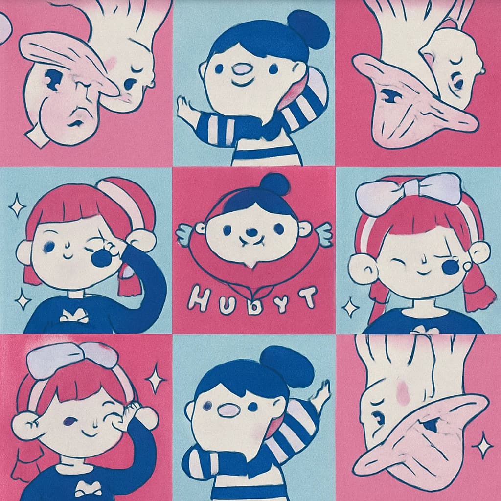 Cotton Blend Light Pink/Dark Blue Cartoon Casual Blazers Fabric — Cotton Blend fabric swatch from Nathan Tailors, a Hoi An tailor