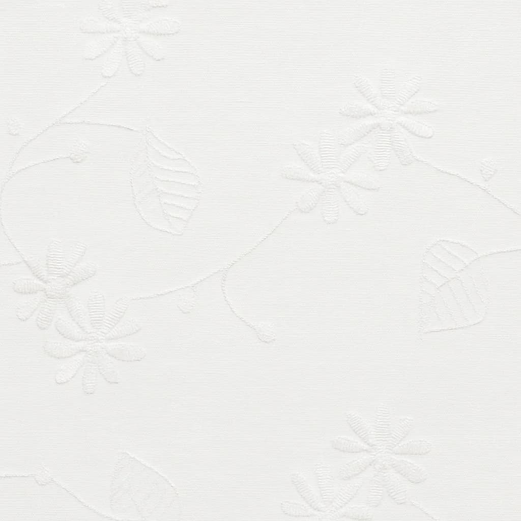 Cotton Off White Light Gray Floral Dress Shirts Fabric — Cotton fabric swatch from Nathan Tailors, a Hoi An tailor