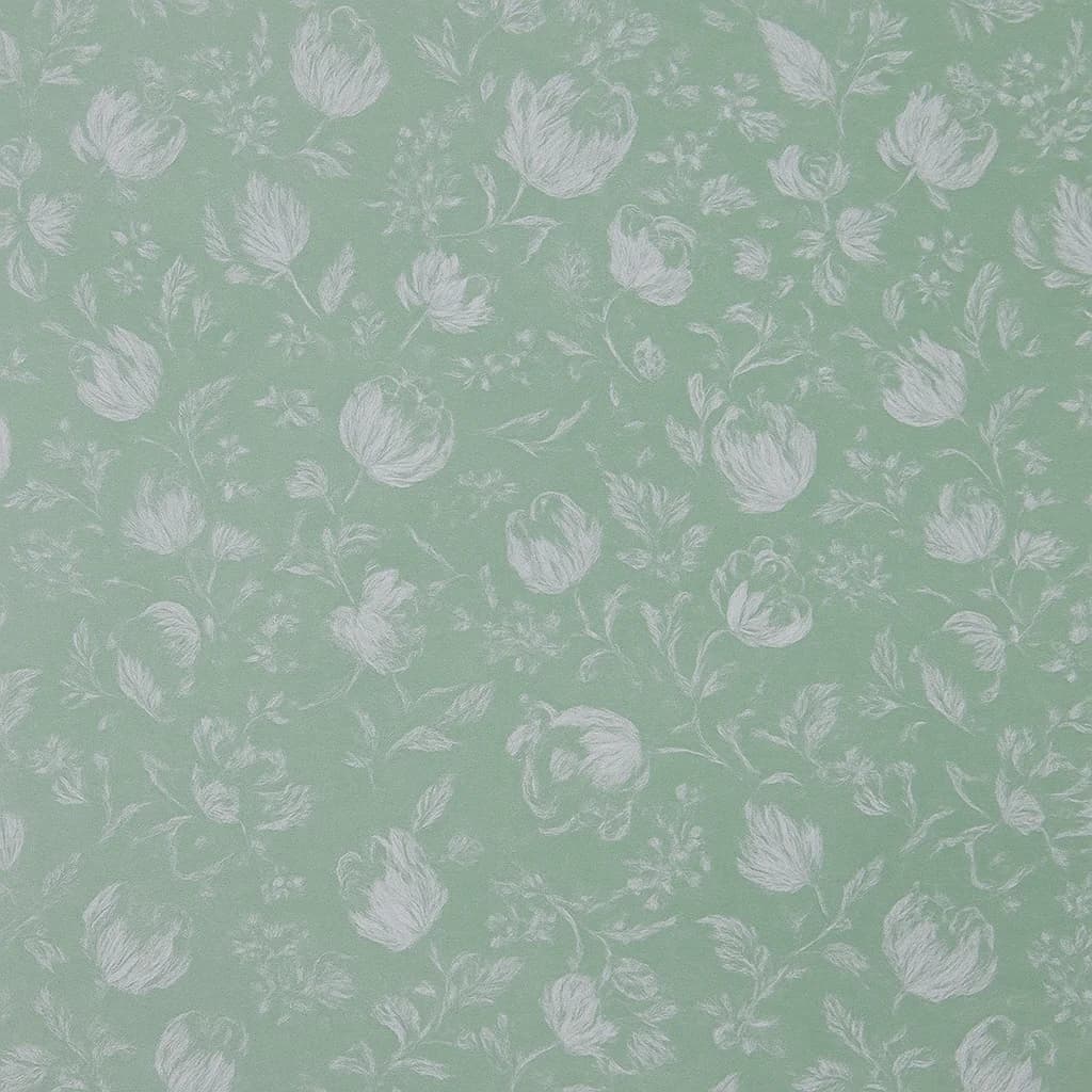 Silk Blend Pastel Green Floral Evening Wear Fabric — Silk Blend fabric swatch from a Hoi An tailor