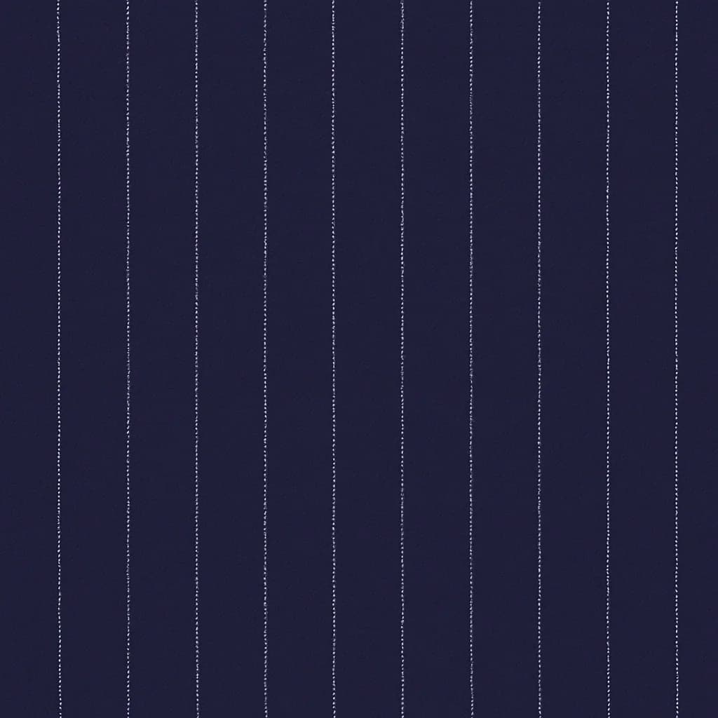 Wool-Cashmere Blend Navy Blue White Pinstripe Business Suits Fabric — Wool-Cashmere Blend fabric swatch from Nathan Tailors, a Hoi An tailor