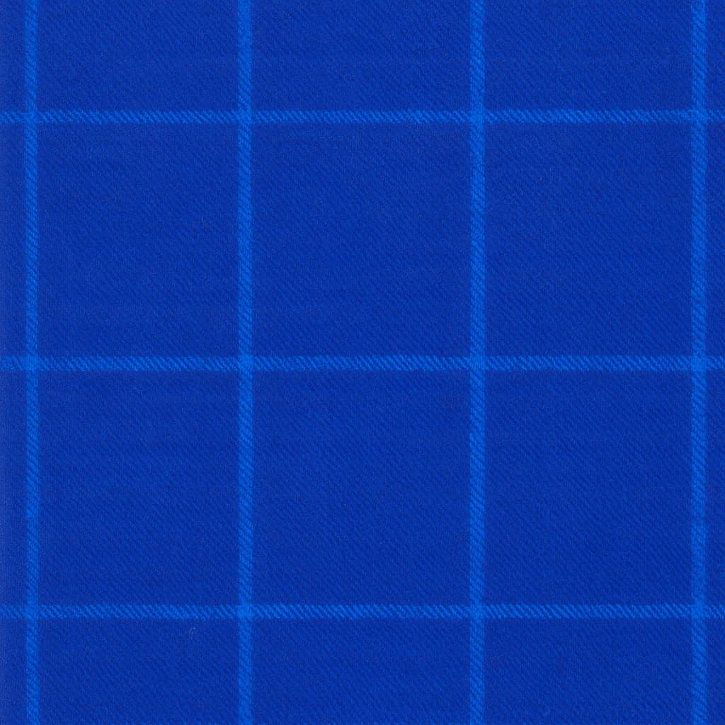 Wool-Cashmere Blend Royal Blue Deep Navy Plaid Business Suits Fabric — Wool-Cashmere Blend fabric swatch from Nathan Tailors, a Hoi An tailor