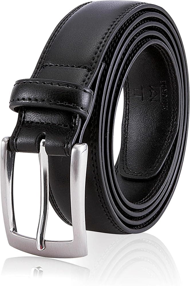 A men’s genuine leather dress belt
