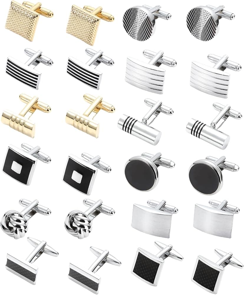 A set of men’s classic cufflinks