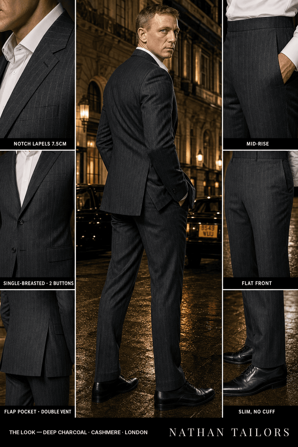 deep charcoal chalk_stripe single-breasted bespoke suit — custom tailored by Nathan Tailors, the Hoi An custom tailor