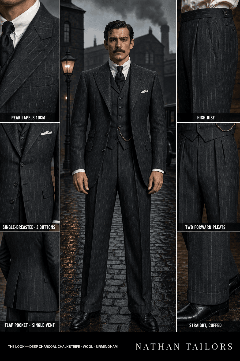 deep charcoal chalkstripe chalk_stripe single-breasted bespoke suit — custom tailored by Nathan Tailors, the Hoi An custom tailor