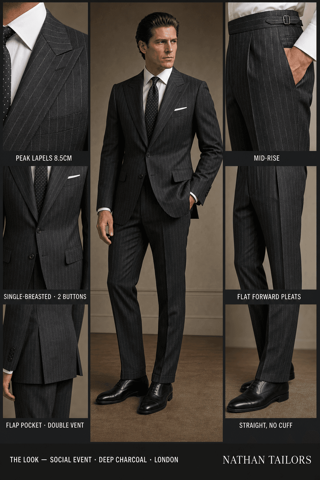 deep charcoal chalk_stripe single-breasted bespoke suit — custom tailored by Nathan Tailors, the Hoi An custom tailor