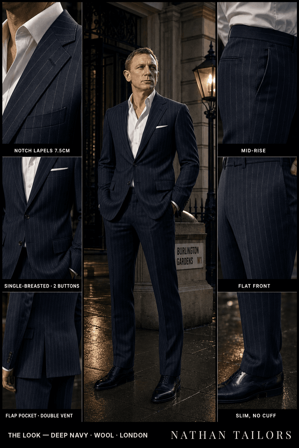 deep navy chalk_stripe single-breasted bespoke suit — custom tailored by Nathan Tailors, the Hoi An custom tailor