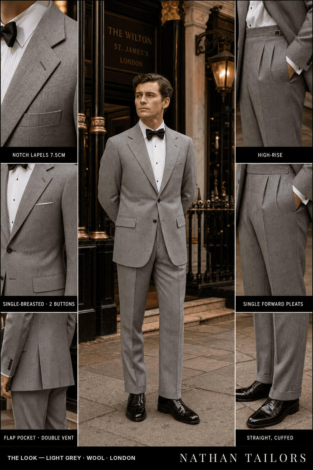 light grey glen_plaid single-breasted bespoke suit — custom tailored by Nathan Tailors, the Hoi An custom tailor
