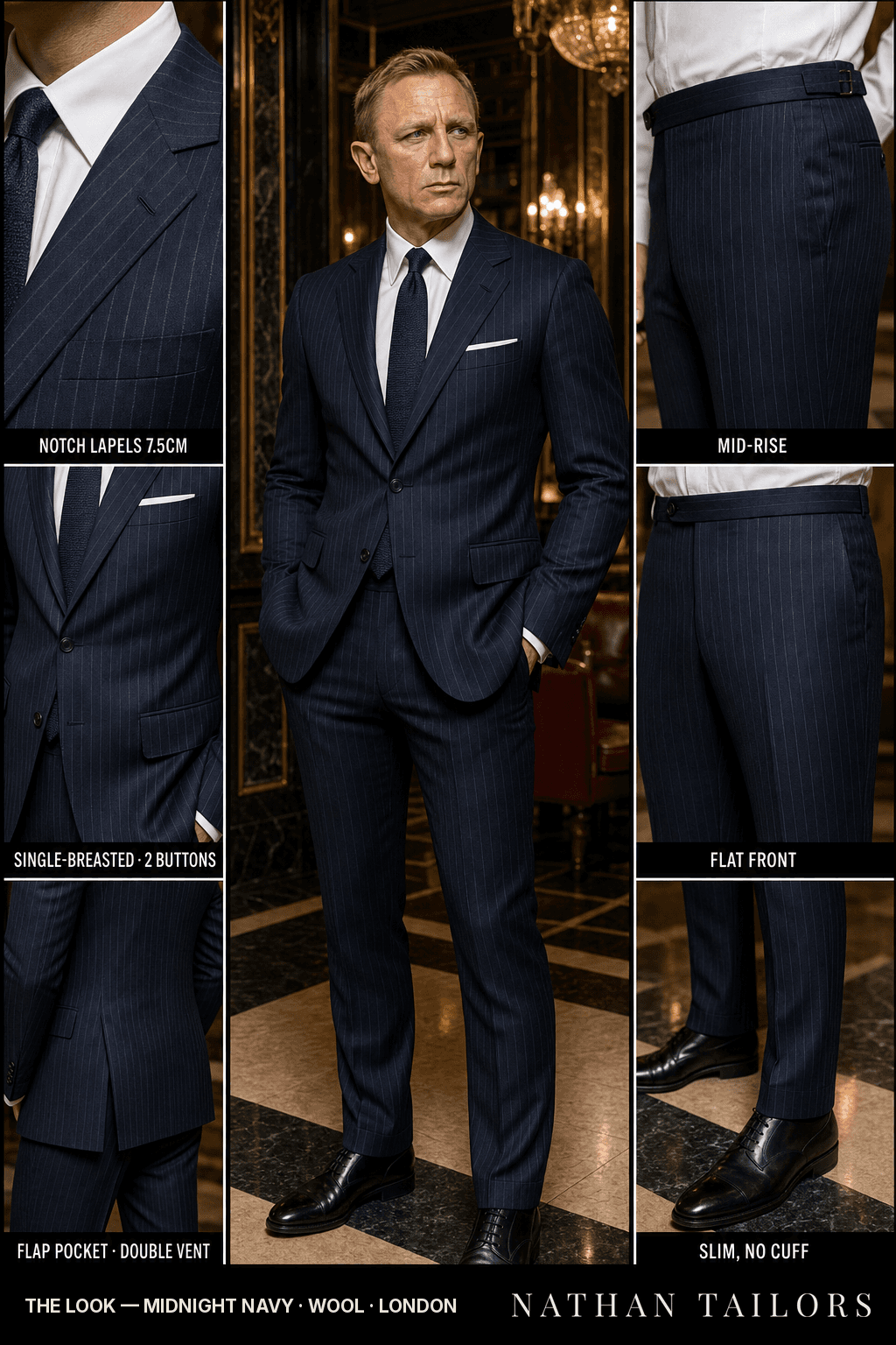midnight navy chalk_stripe single-breasted bespoke suit — custom tailored by Nathan Tailors, the Hoi An custom tailor