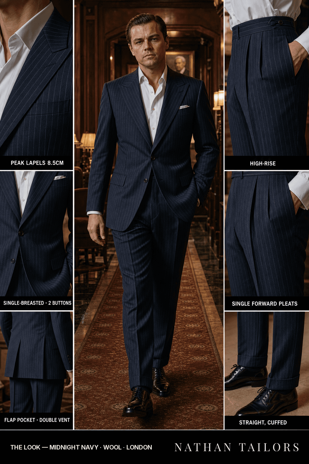 midnight navy chalk_stripe single-breasted bespoke suit — custom tailored by Nathan Tailors, the Hoi An custom tailor