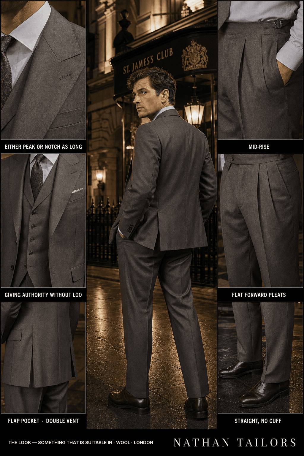 Something that is suitable in single-breasted bespoke suit — custom tailored by Nathan Tailors, the Hoi An custom tailor