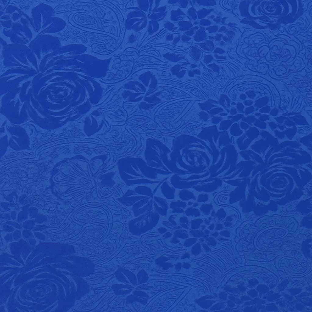 Silk Blend Royal Indigo Cobalt Floral Evening Wear Fabric — Silk Blend fabric swatch from a Hoi An tailor