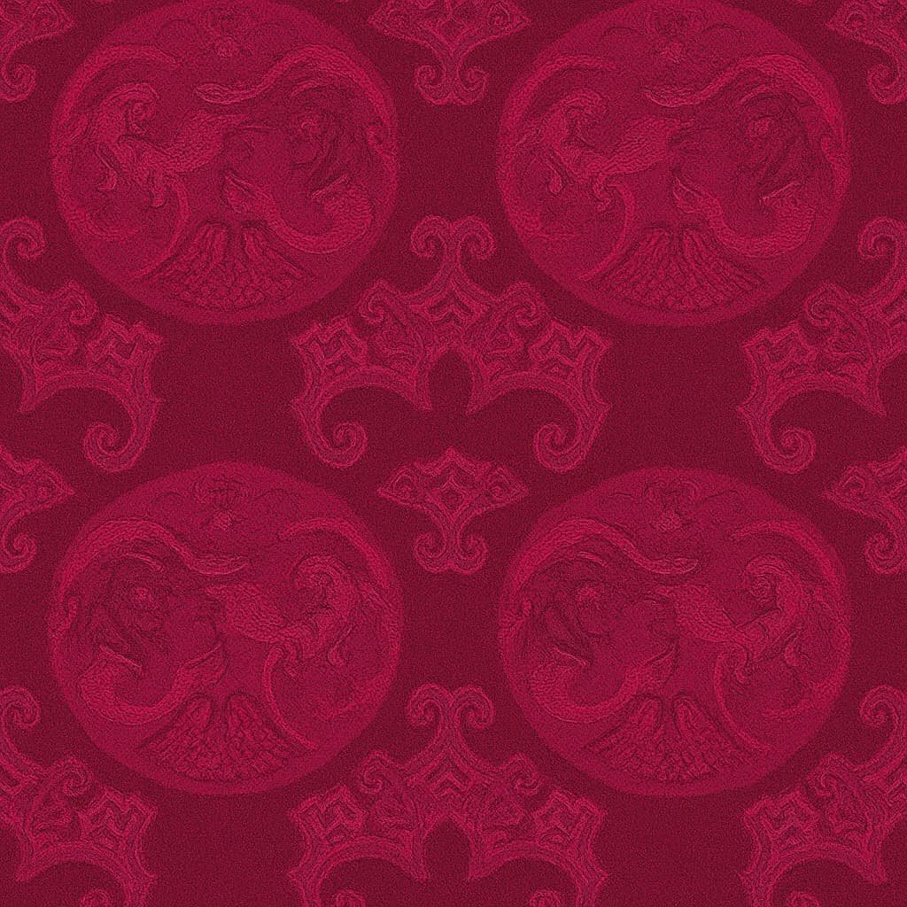 Silk Rich Magenta Deep Purple Ornate Evening Gowns Fabric — Silk fabric swatch from Nathan Tailors, a Hoi An tailor