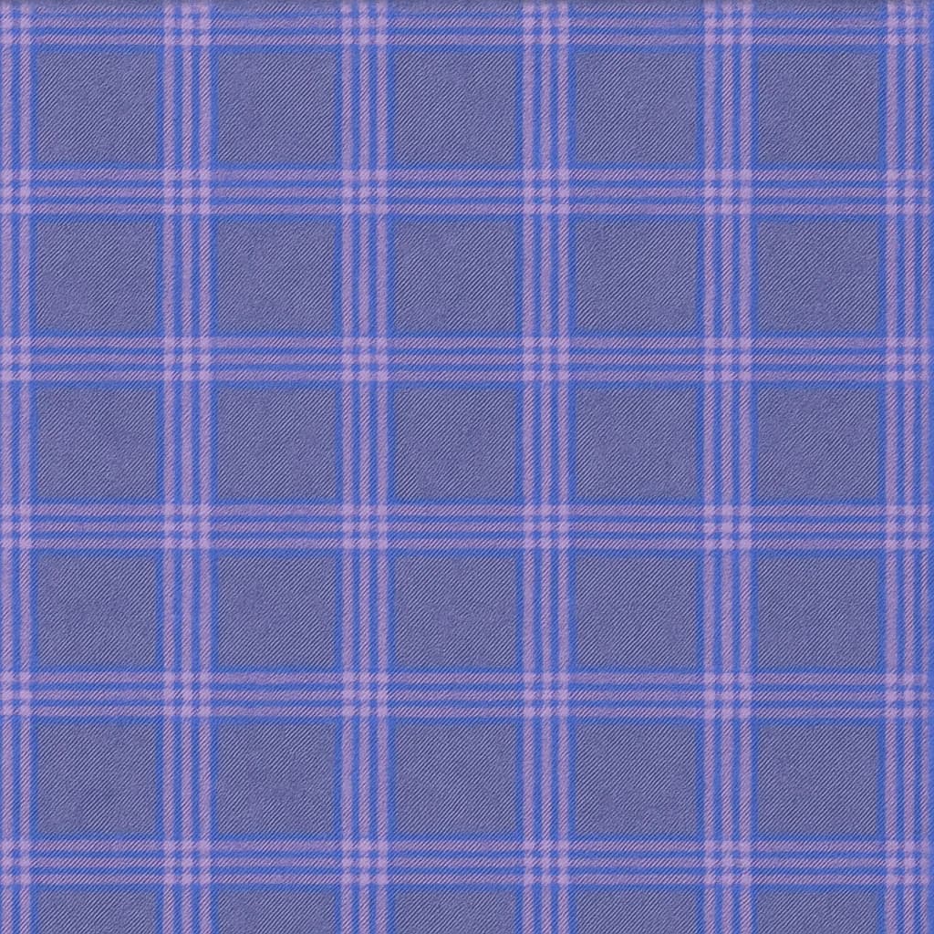 Wool-Cashmere Blend Purple Gray Lavender Blue Plaid Business Suiting Fabric — Wool-Cashmere Blend fabric swatch from Nathan Tailors, a Hoi An tailor