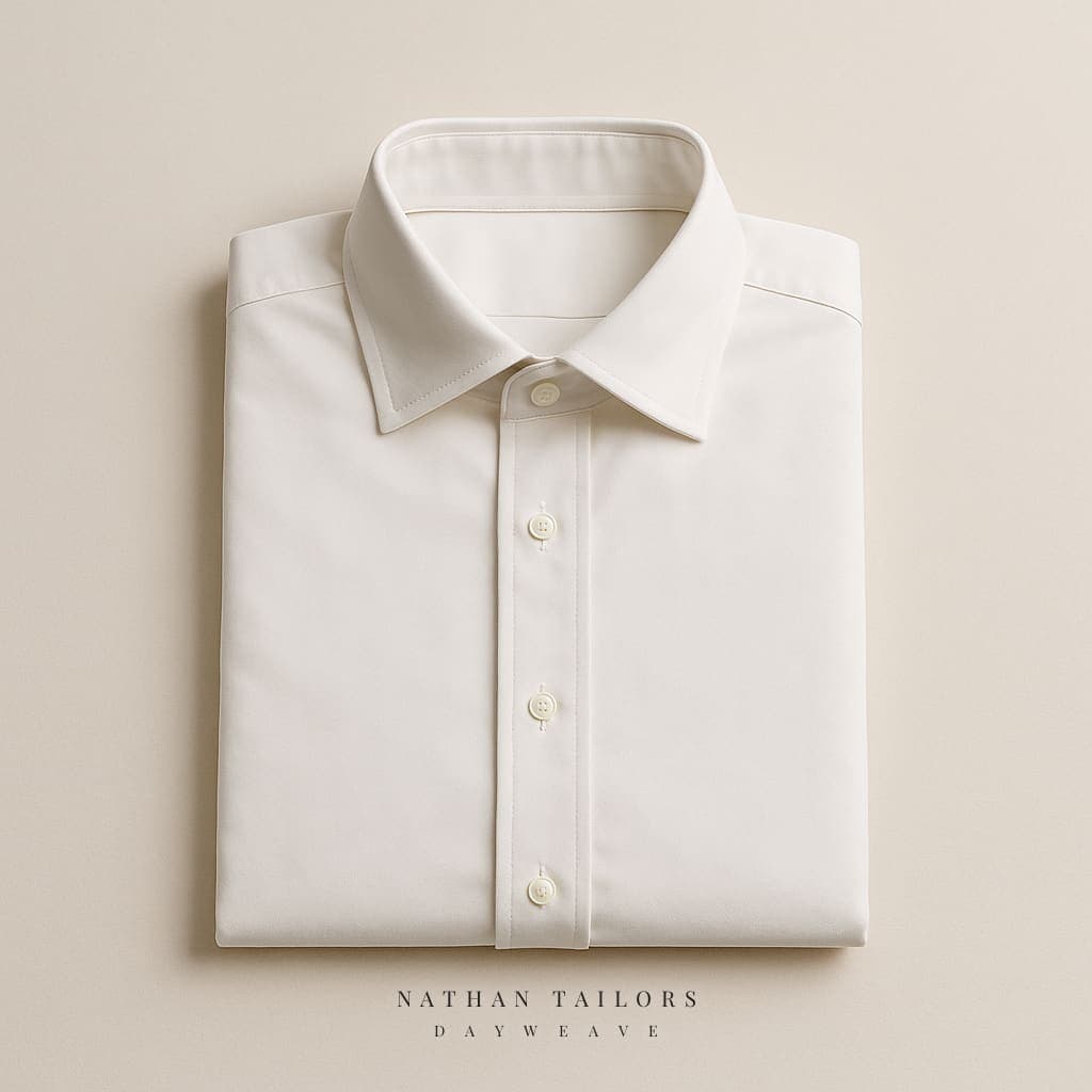 A made-to-measure DAYWEAVE shirt, sewn by hand in Hội An