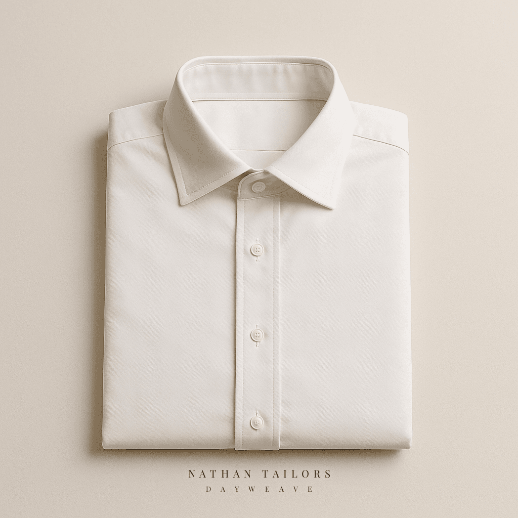 A made-to-measure DAYWEAVE shirt, sewn by hand in Hội An