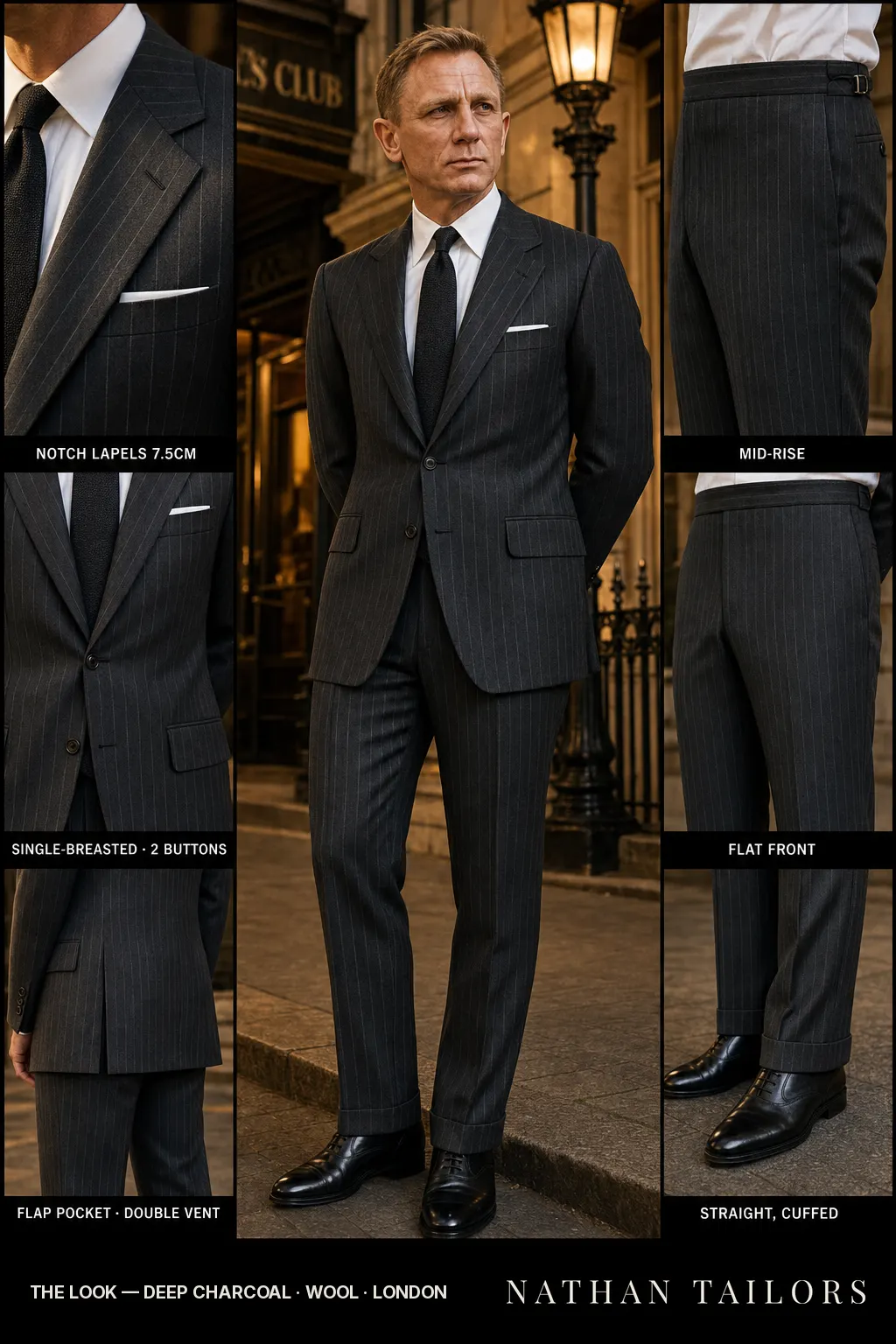 deep charcoal chalk_stripe single-breasted bespoke suit — custom tailored by Nathan Tailors, the Hoi An custom tailor