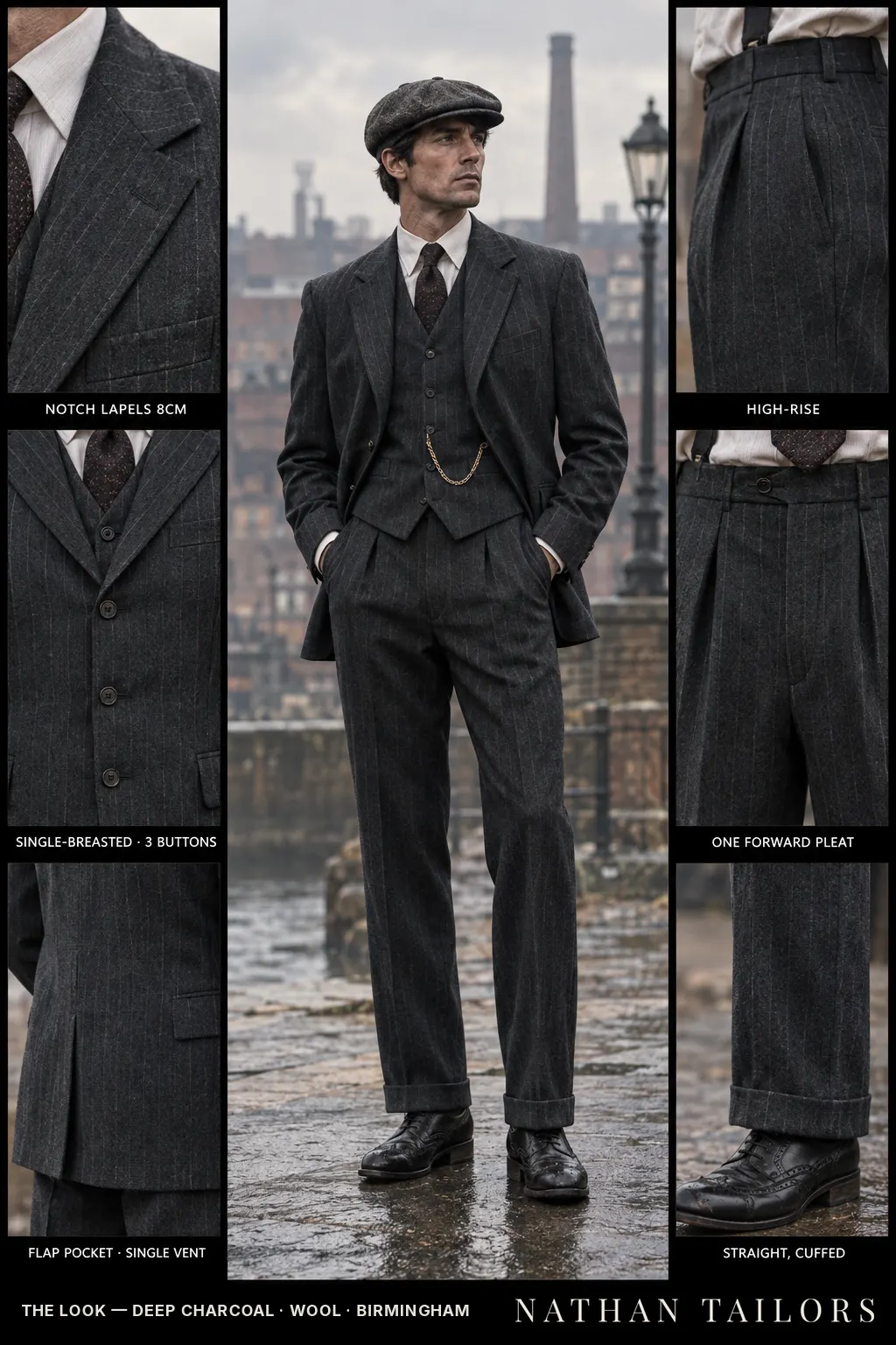 deep charcoal chalk_stripe single-breasted bespoke suit โ custom tailored by Nathan Tailors, the Hoi An custom tailor