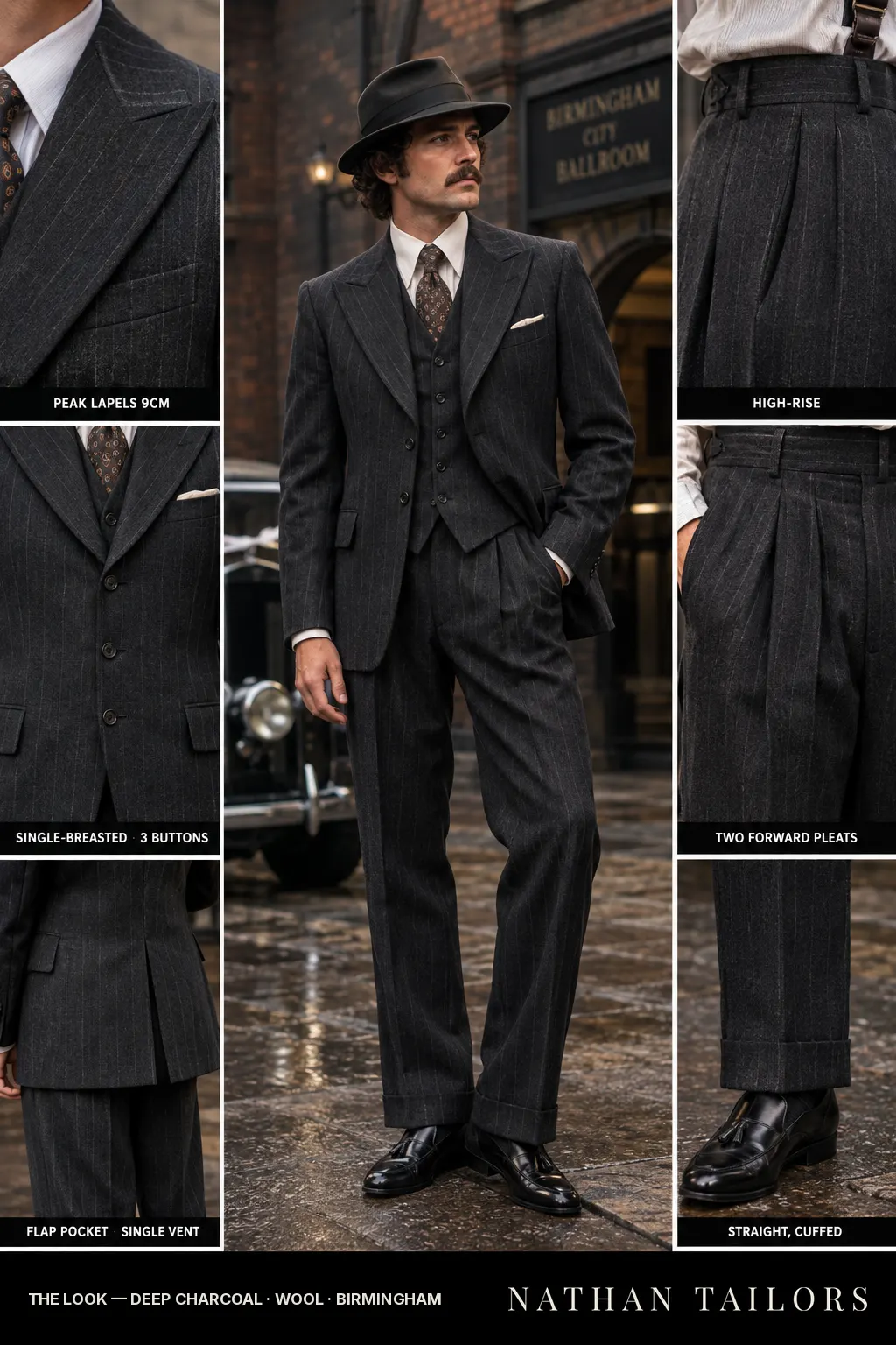 deep charcoal chalk_stripe single-breasted bespoke suit โ custom tailored by Nathan Tailors, the Hoi An custom tailor