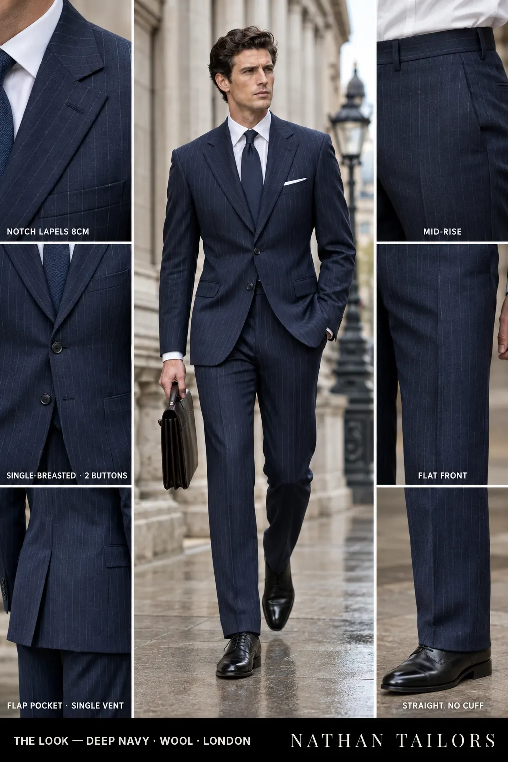deep navy chalk_stripe single-breasted bespoke suit โ custom tailored by Nathan Tailors, the Hoi An custom tailor