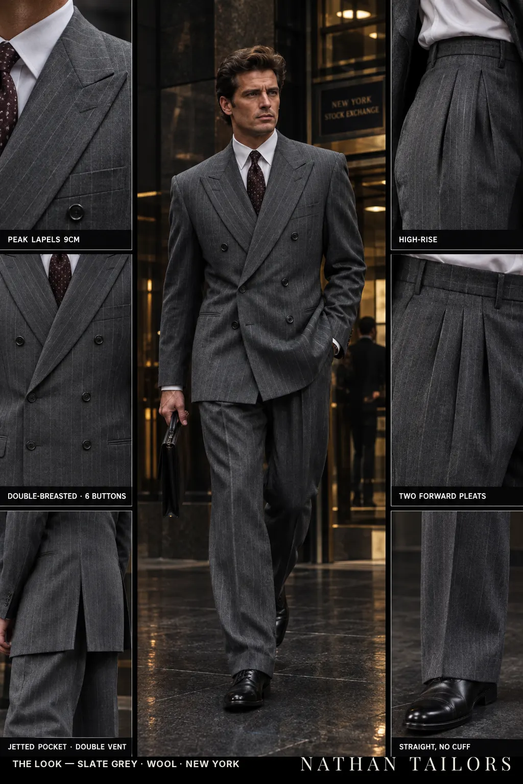 slate grey chalk_stripe double-breasted bespoke suit — custom tailored by Nathan Tailors, the Hoi An custom tailor