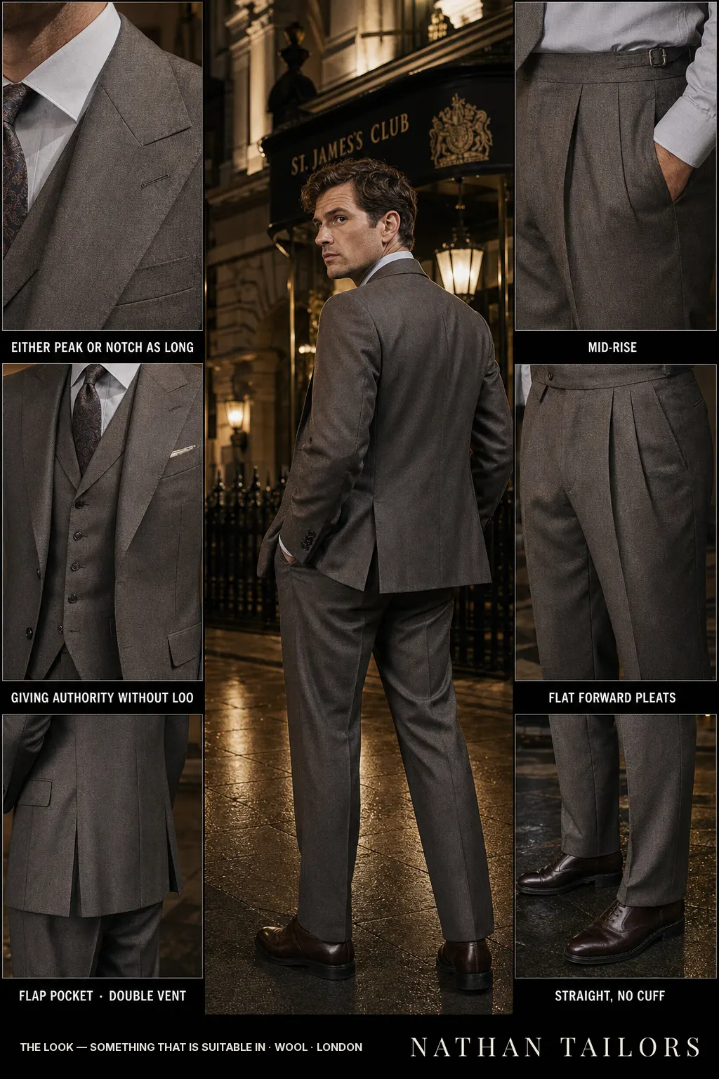 Something that is suitable in single-breasted notch-lapel bespoke suit — AI-rendered by Nathan Tailors, the Hoi An custom tailor. Available as a custom tailored suit from $149.