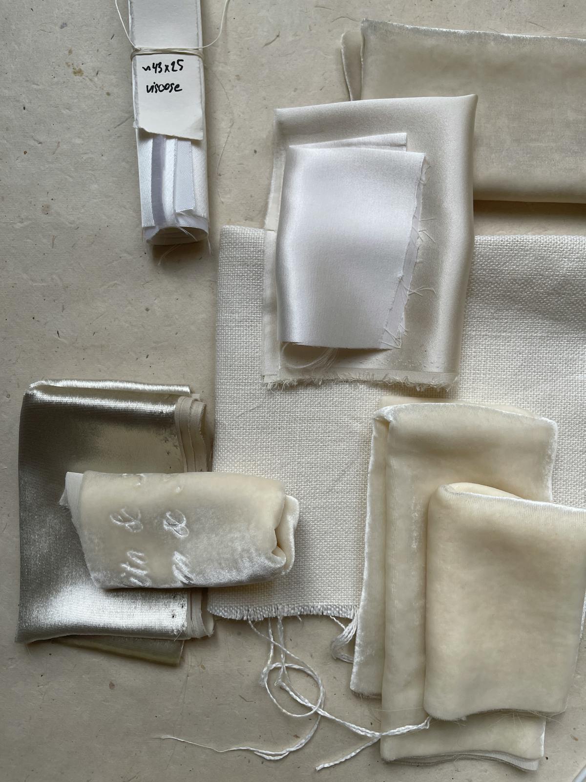 Close-up of quality suit fabric textures