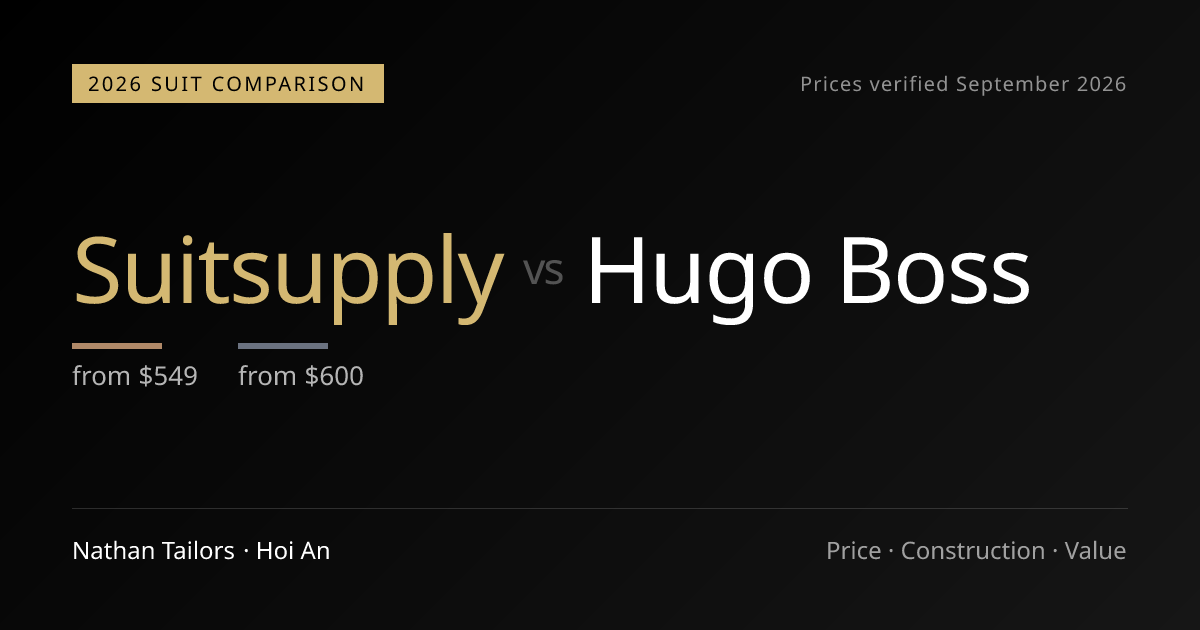 Suitsupply vs Hugo Boss (2026): Price, Construction & Value Compared